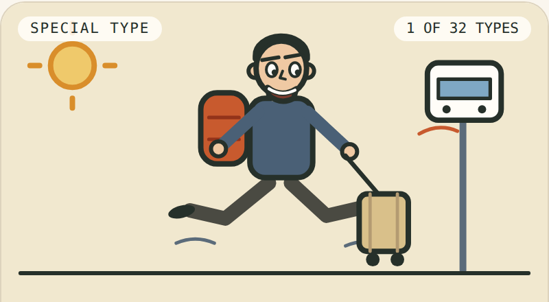 The Car-Free Leaver — comic portrait